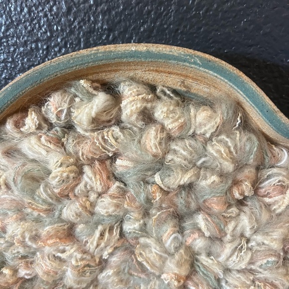 Vintage 1970s Woven Fiber Art Tree Of Life Round Wall Hanging MCM 14in X 14in - Picture 3 of 4